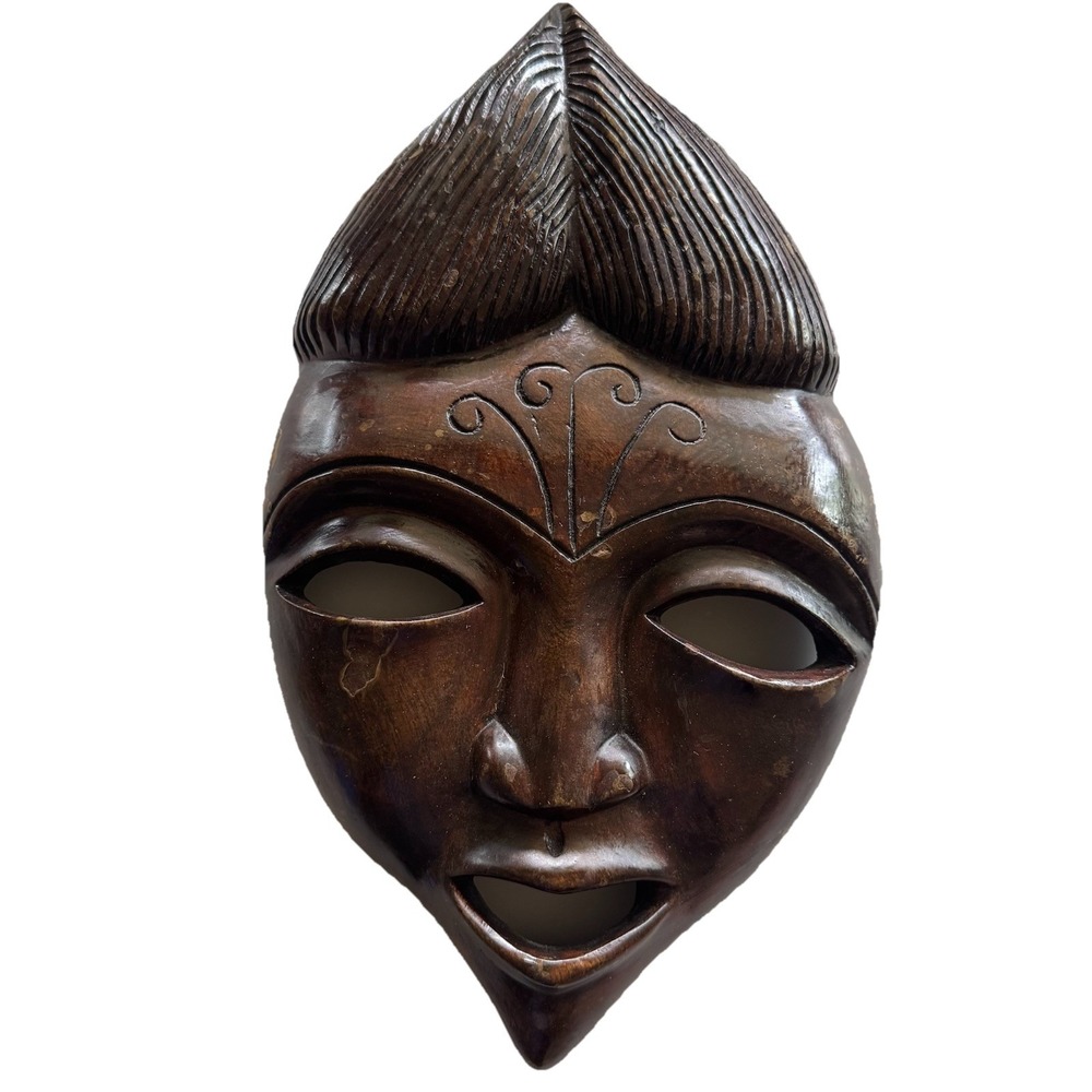 Hand Carved Mask From Hatti (Turkey?) Almond Shaped
